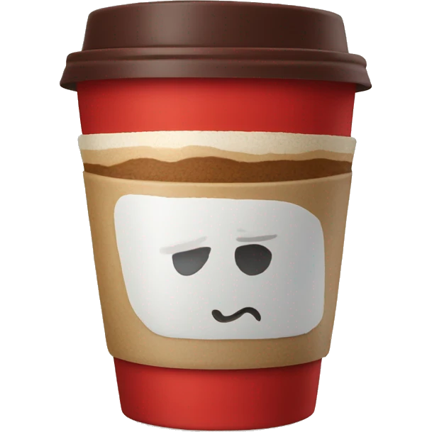 coffee with art in red cup emoji