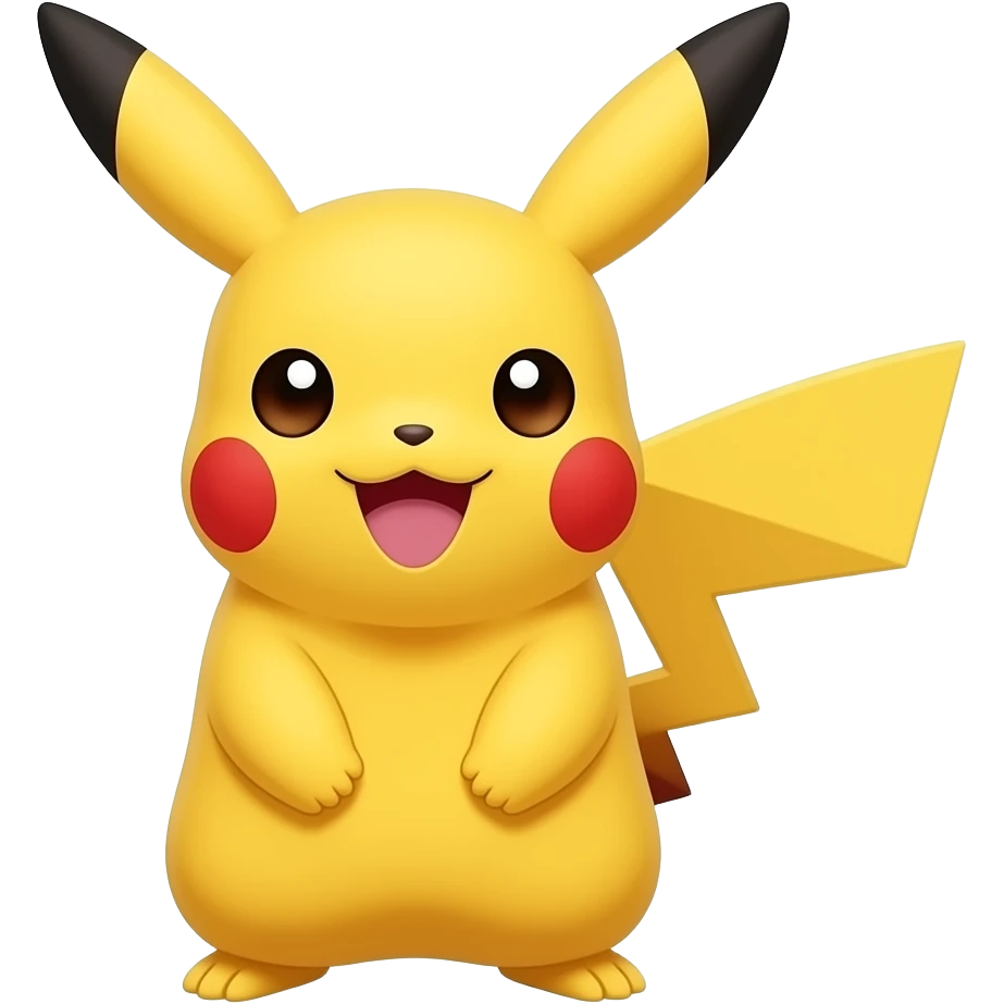 Cutest ever pickachu smiling emoji