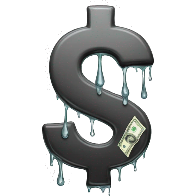melting dollar sign emoji