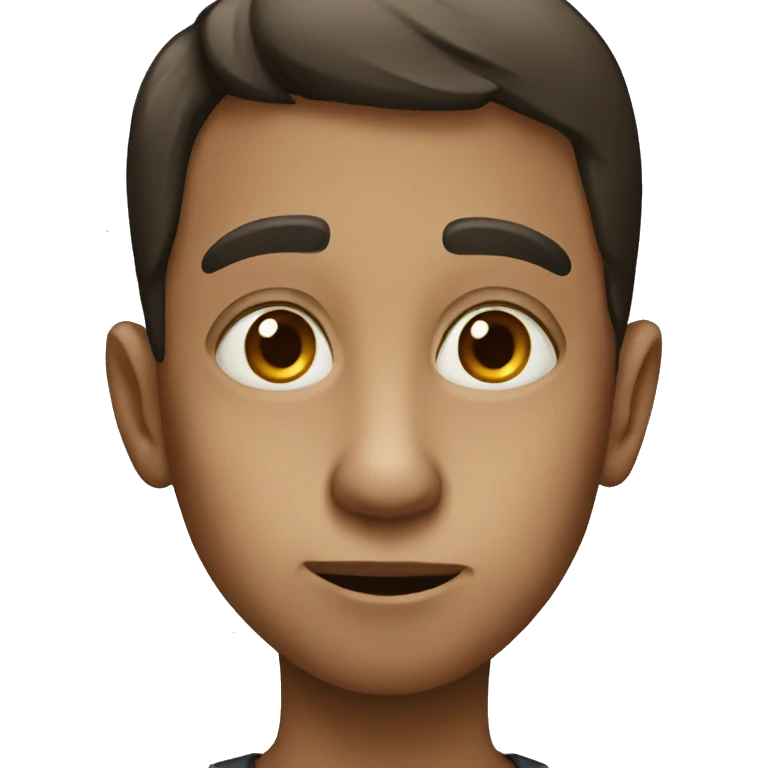 Boy with crooked nose emoji