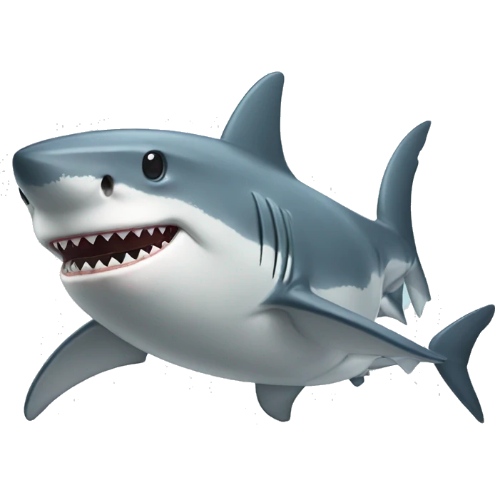 shark wearing a bow emoji