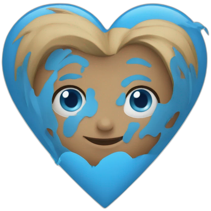 Blue heart with Marseille emoji
