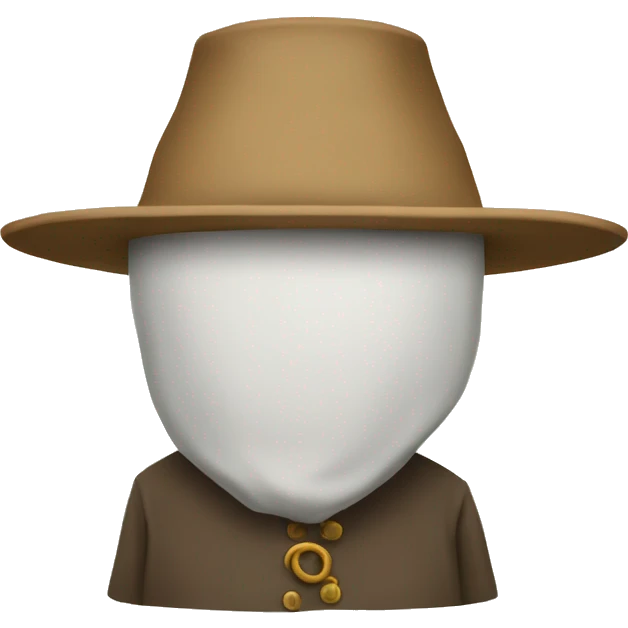 peasant hat with no head emoji