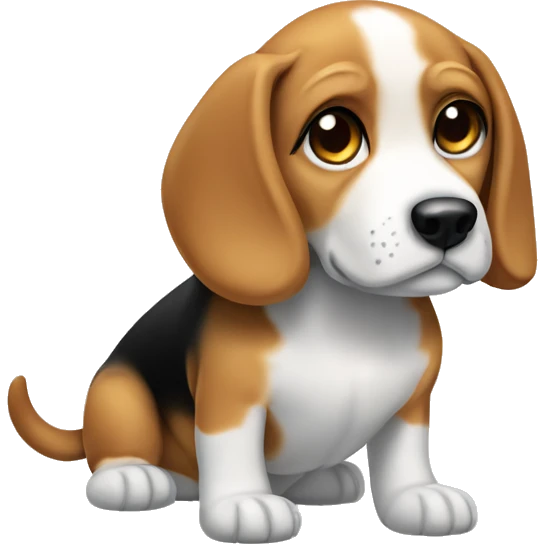 A chibby beagle dog emoji