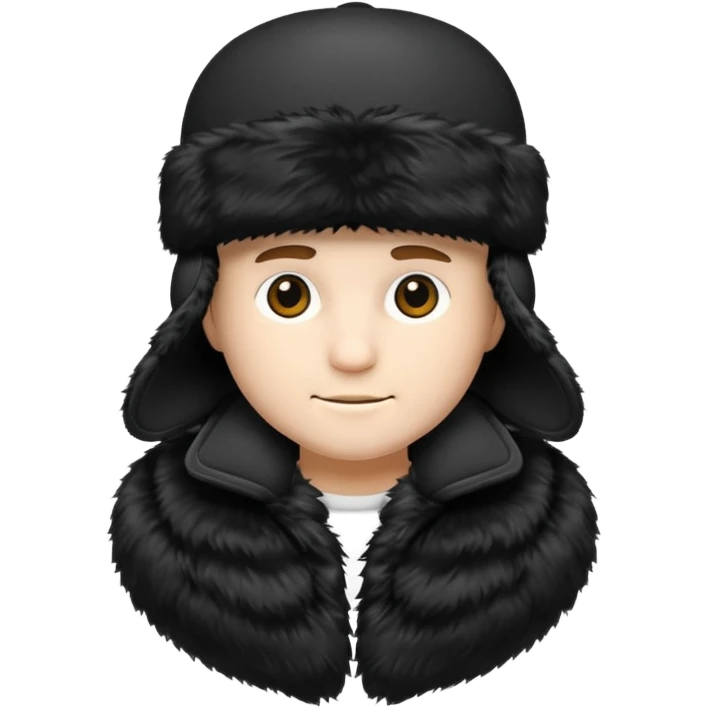 A blank Black ushanka emoji