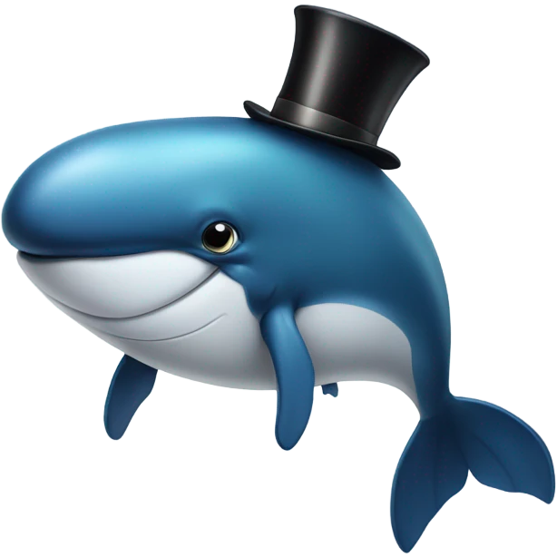 Whale wearing a monocle emoji