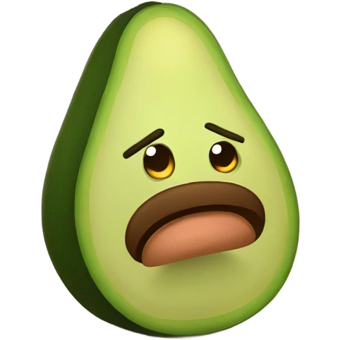 sad avocado emoji
