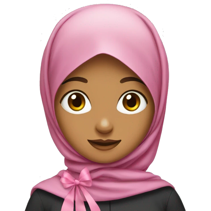 hijab girl with ribbon  emoji