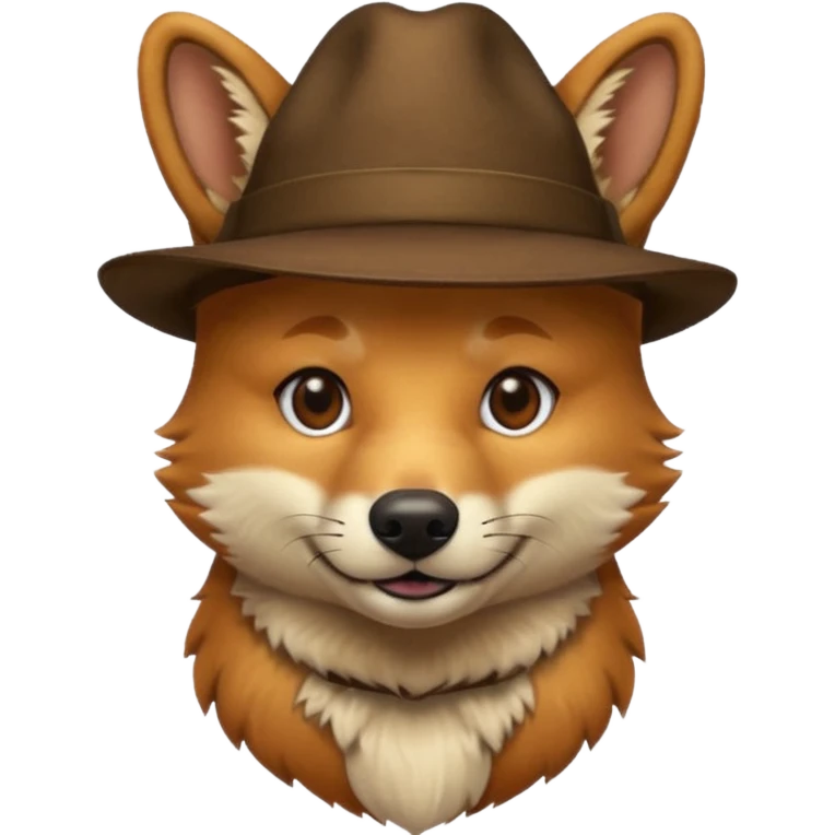 Dingo bird with hat emoji