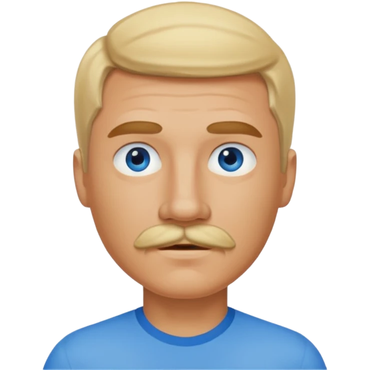 normal emoji 👨🏼 guy with blond hair, mustache, and blue eyes emoji