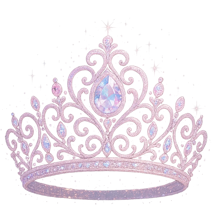 sparkling girly tiara, radiant and dreamy emoji