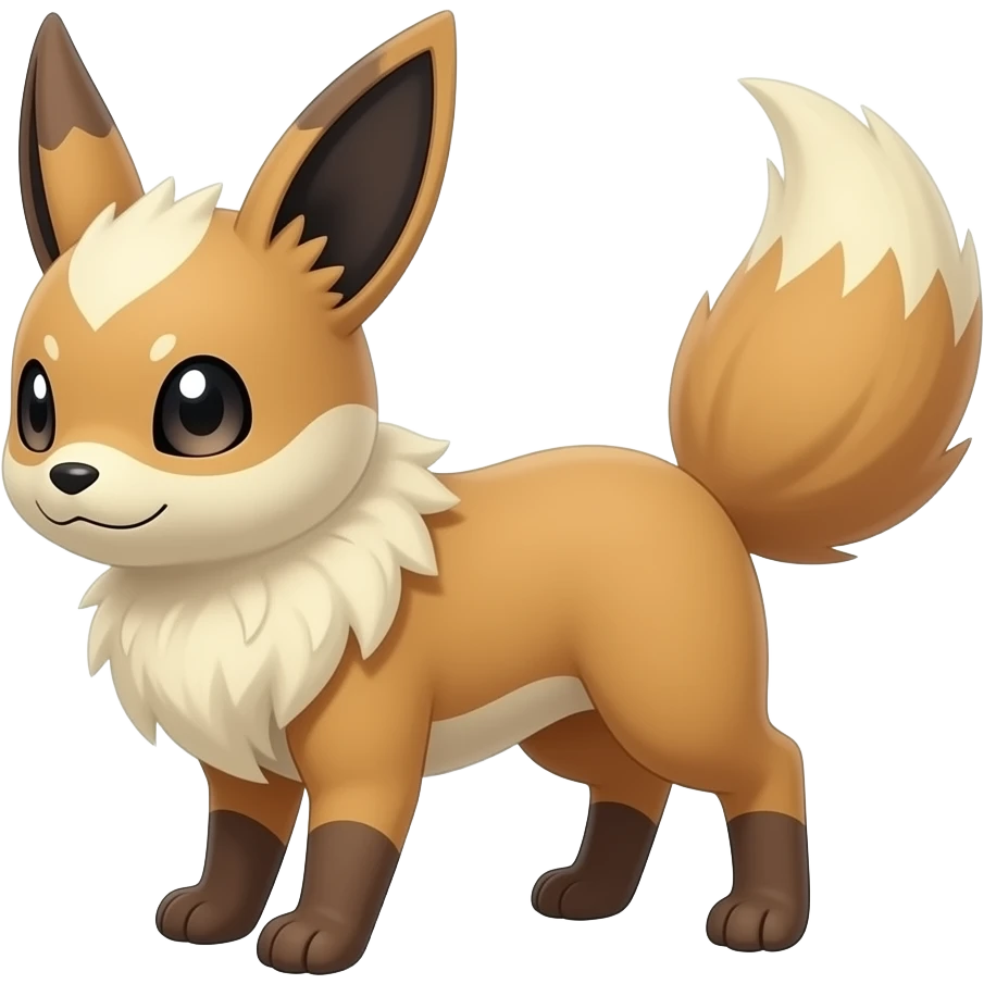 Realistic Litten-Absol-Luxray-Furret-Fakémon-hybrid-creature, full body emoji