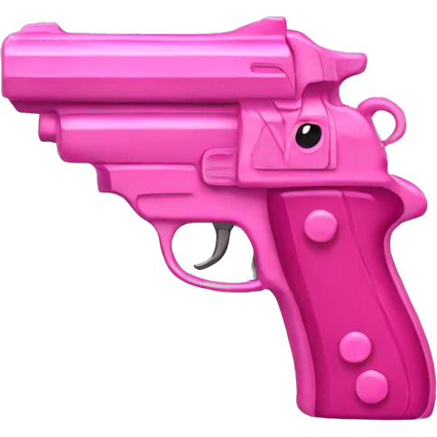 pink pistol with  pink bow emoji