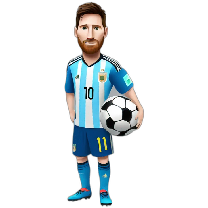 Messi with world cup  emoji