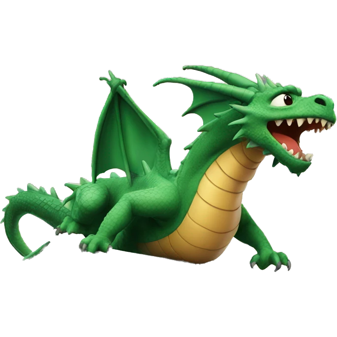 Dragon jumping off a building emoji