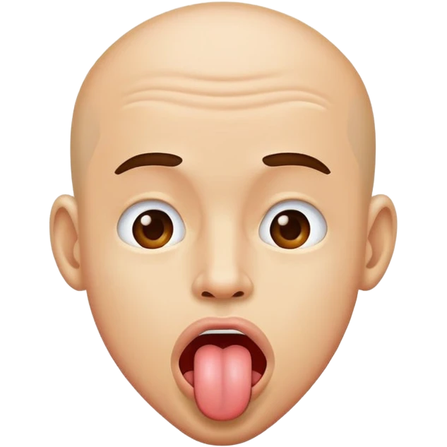 profile view of a man sticking his tongue out emoji