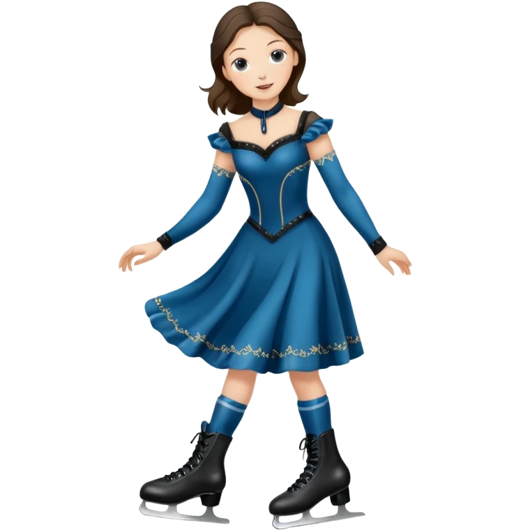 Victorian ice skater emoji