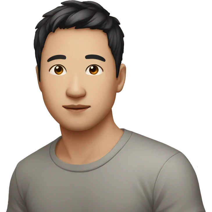 38 years old laotien guy with round asiand black eyes, fair skin emoji
