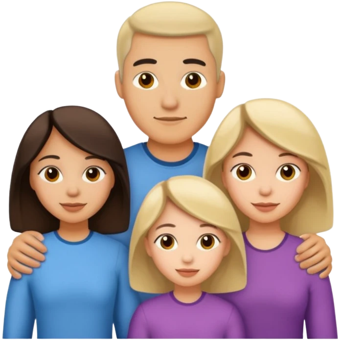 Light skin Hispanic family of 6 mom, dad, two 20 yr old daughters, 20 year old son, and 10 year old daughter emoji
