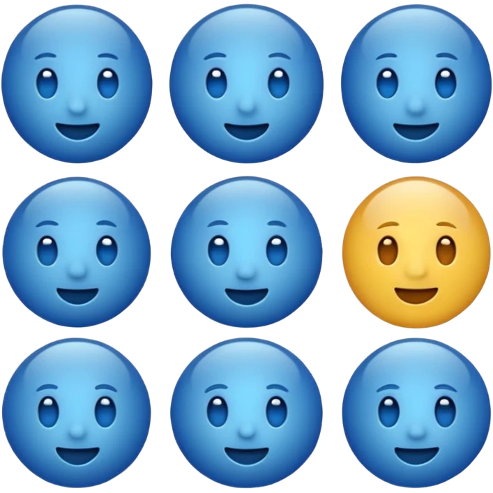 Blue emoji emoji