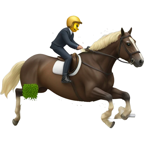 Horse jumping a hedge  emoji