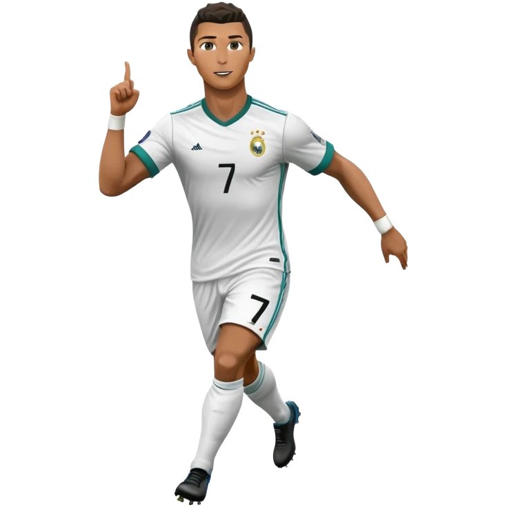 soccer player CR7 Cristiano Ronaldo celebrating a goal emoji