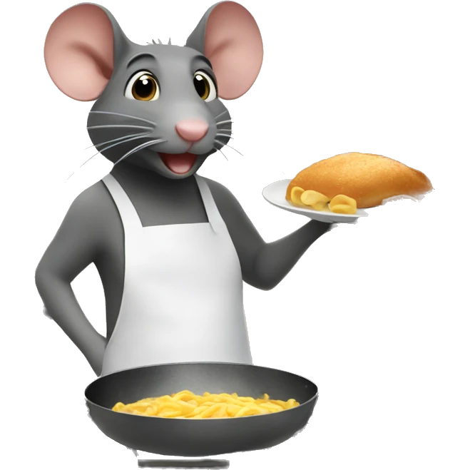 Rat cooking French food  emoji