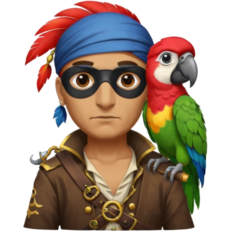 pirate and parrot emoji