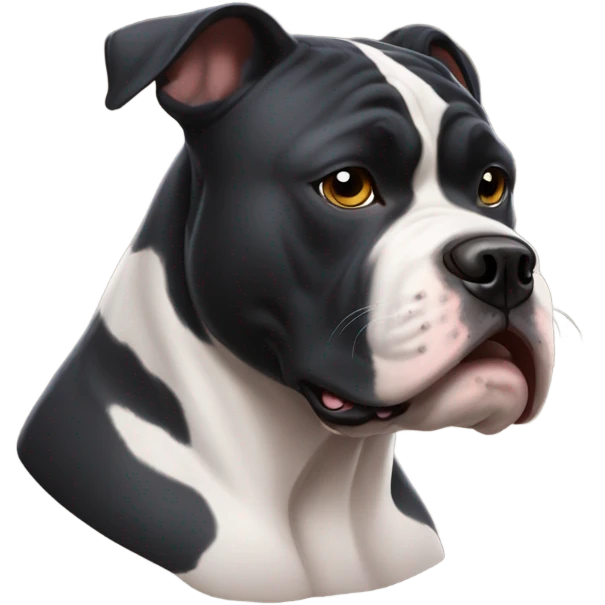 Make a American bulldog black emoji