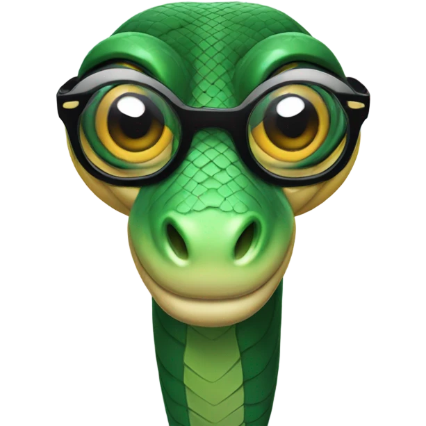 Snake with glasses emoji