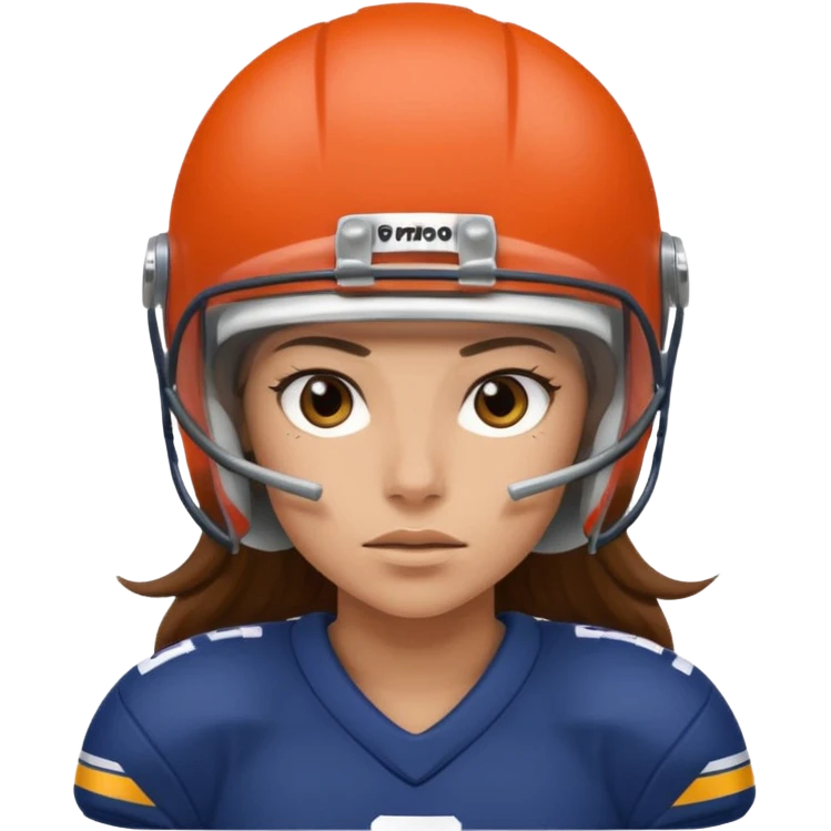 Long Haired Football Players, Female player emoji