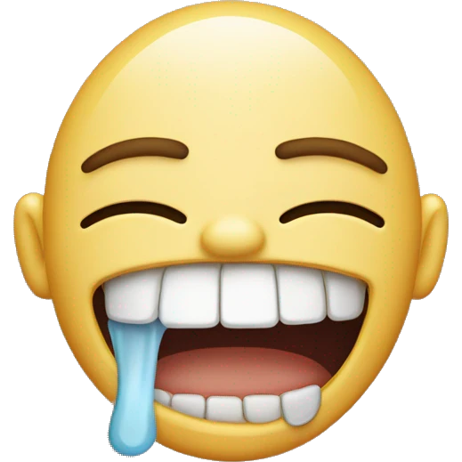 crying out loud with missing teeth emoji