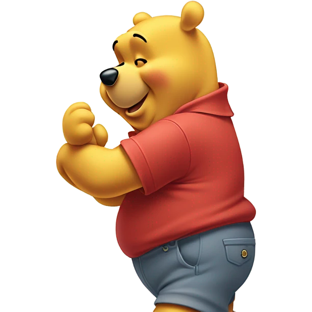 Winnie the Pooh blowing kisses emoji