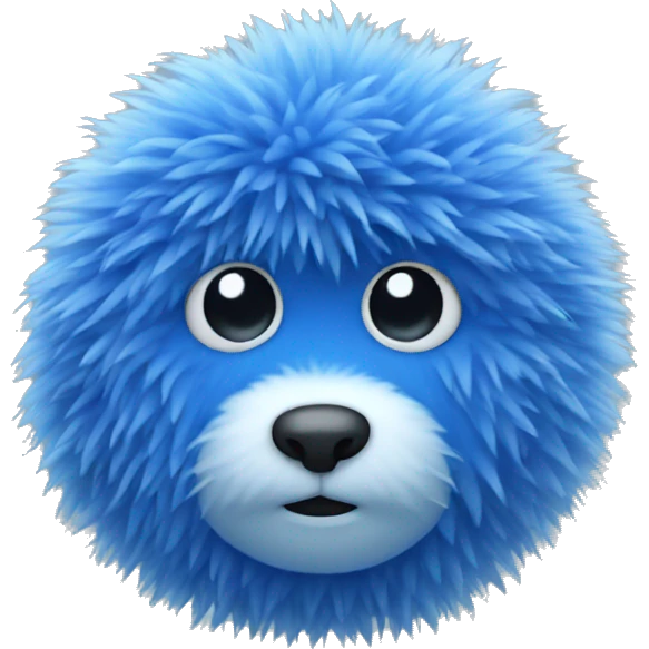 blue fuzzy figure emoji