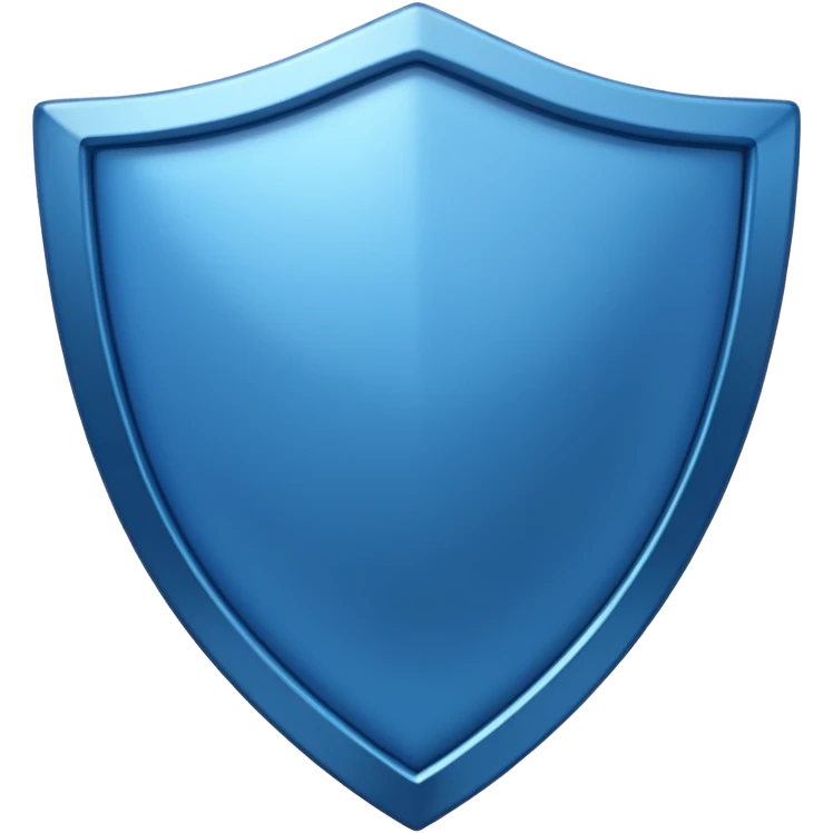 shiny, saturated blue shield, no symbols, no sword emoji