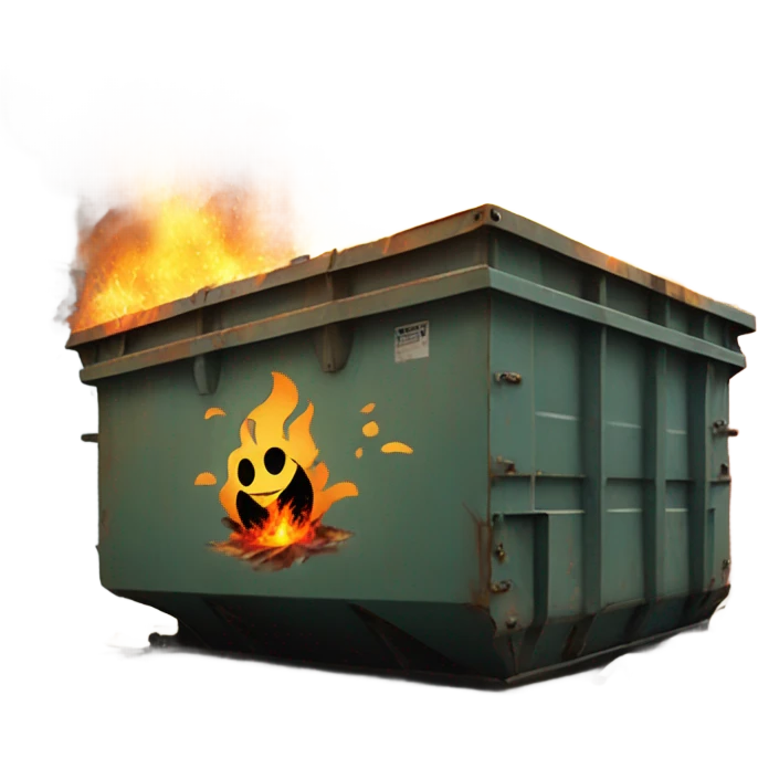 Dumpster fire emoji