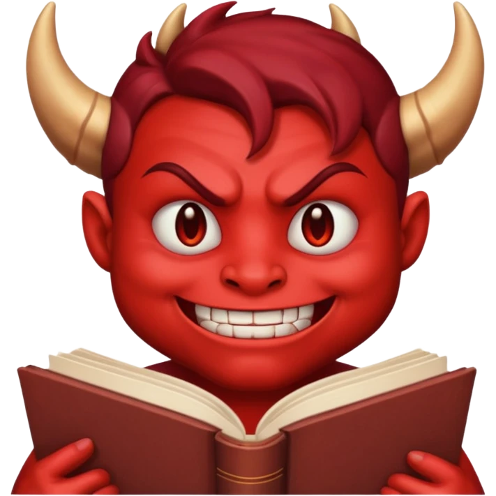 Creame este emoji 👿 con una glook en la mano  emoji