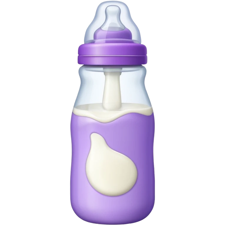 baby bottle white and purple emoji