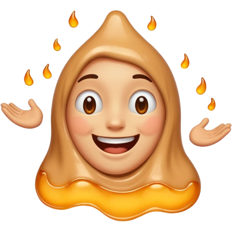 Melting in love emoji