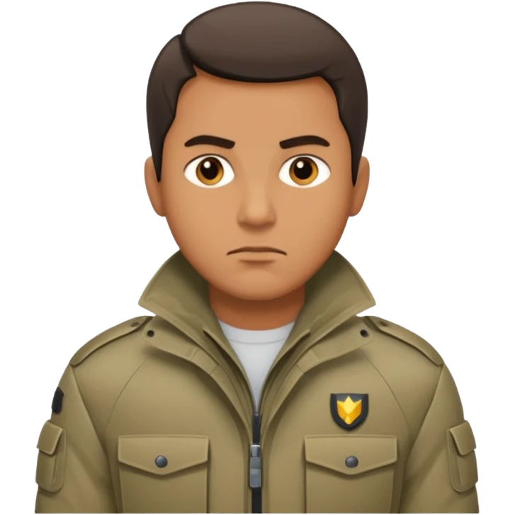 man wearing bullet proof jocket emoji