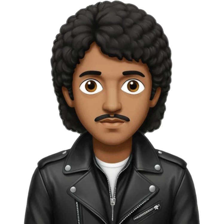 Phil Lynott (1949-1986) with long dark brown hair emoji