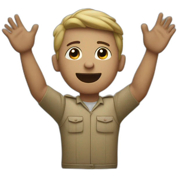 me 63 with arms up emoji