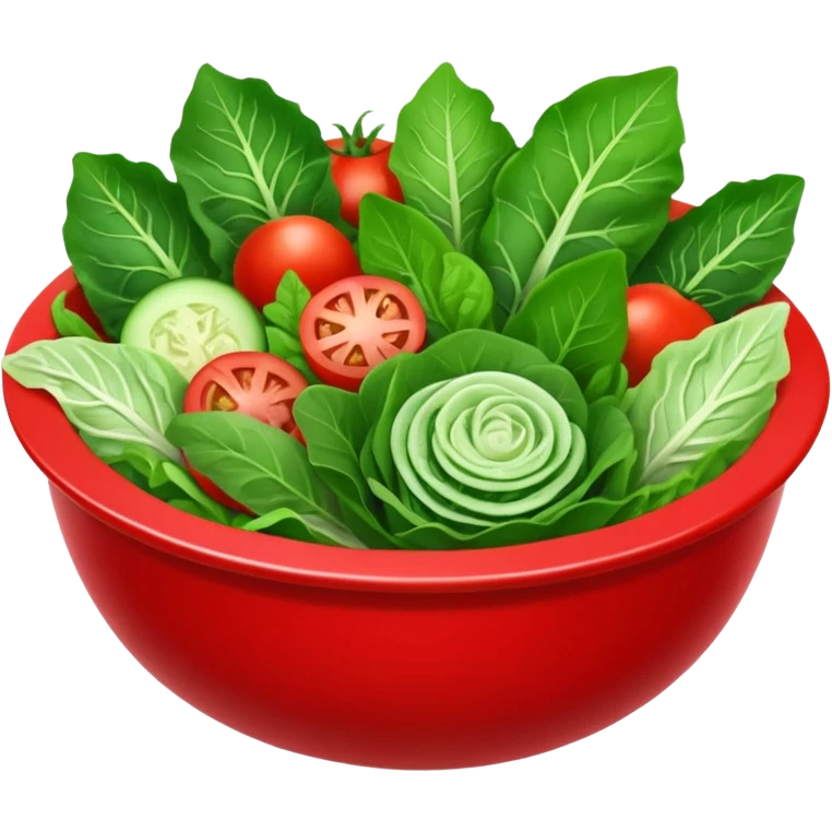 salad in red bowl emoji