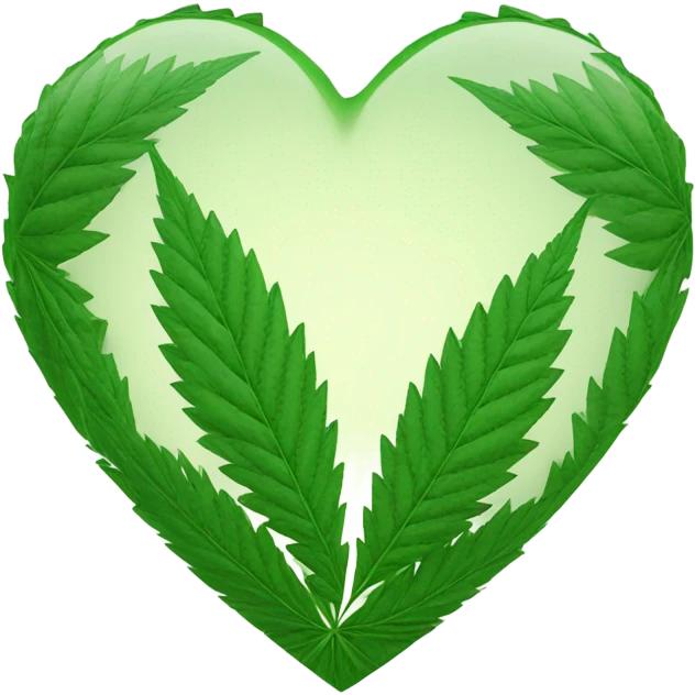 Weed symbol love heart  emoji