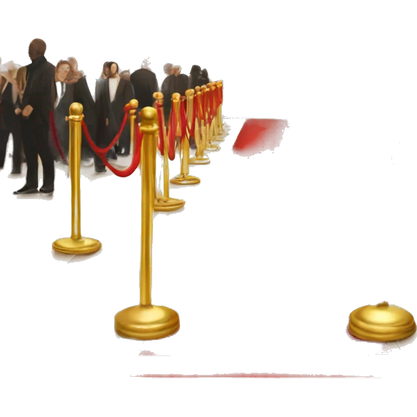 I need a queue stopper for a red carpet where there are two poles and he colour is gold and red emoji