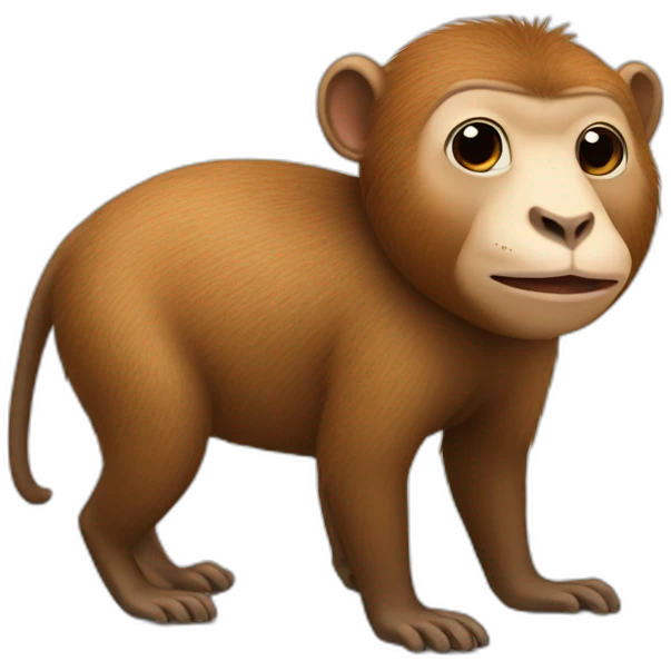 Monkey with capybara emoji