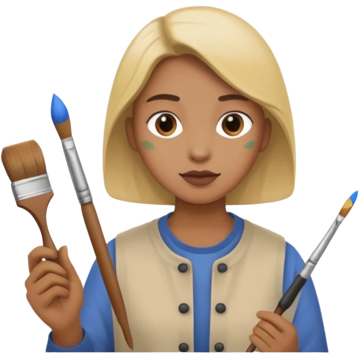 Make person making a painting of him making a paint that he’s making a painting in emoji