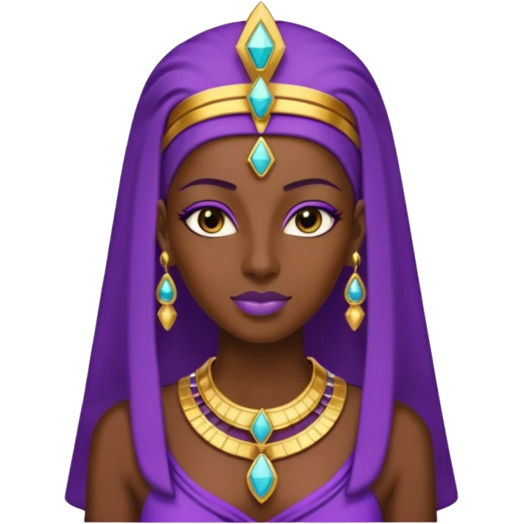 purple woman Pharaoh emoji