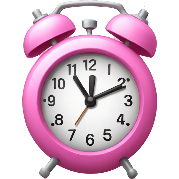 pink cute alarm clock  emoji