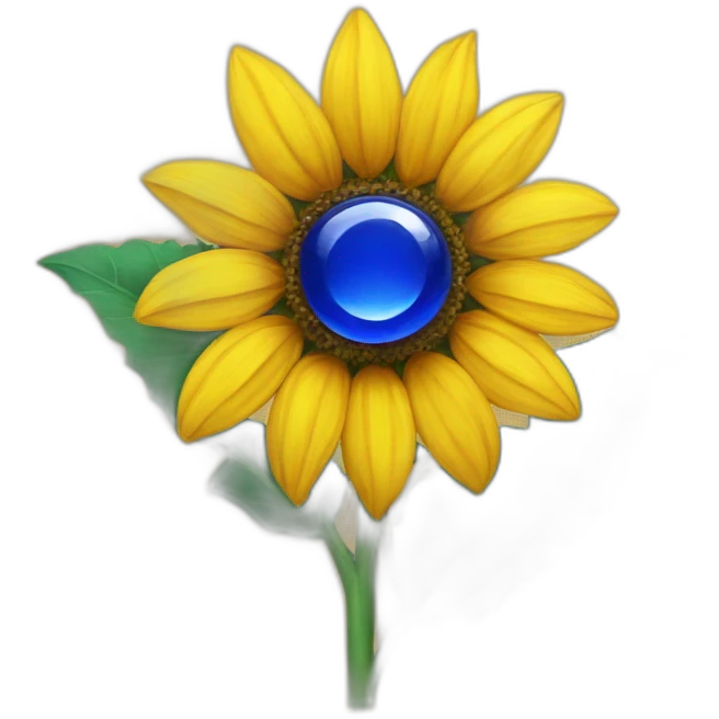 sunflower with sapphire emoji